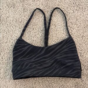 lululemon athletica Black Zebra Pattern Sports Bra